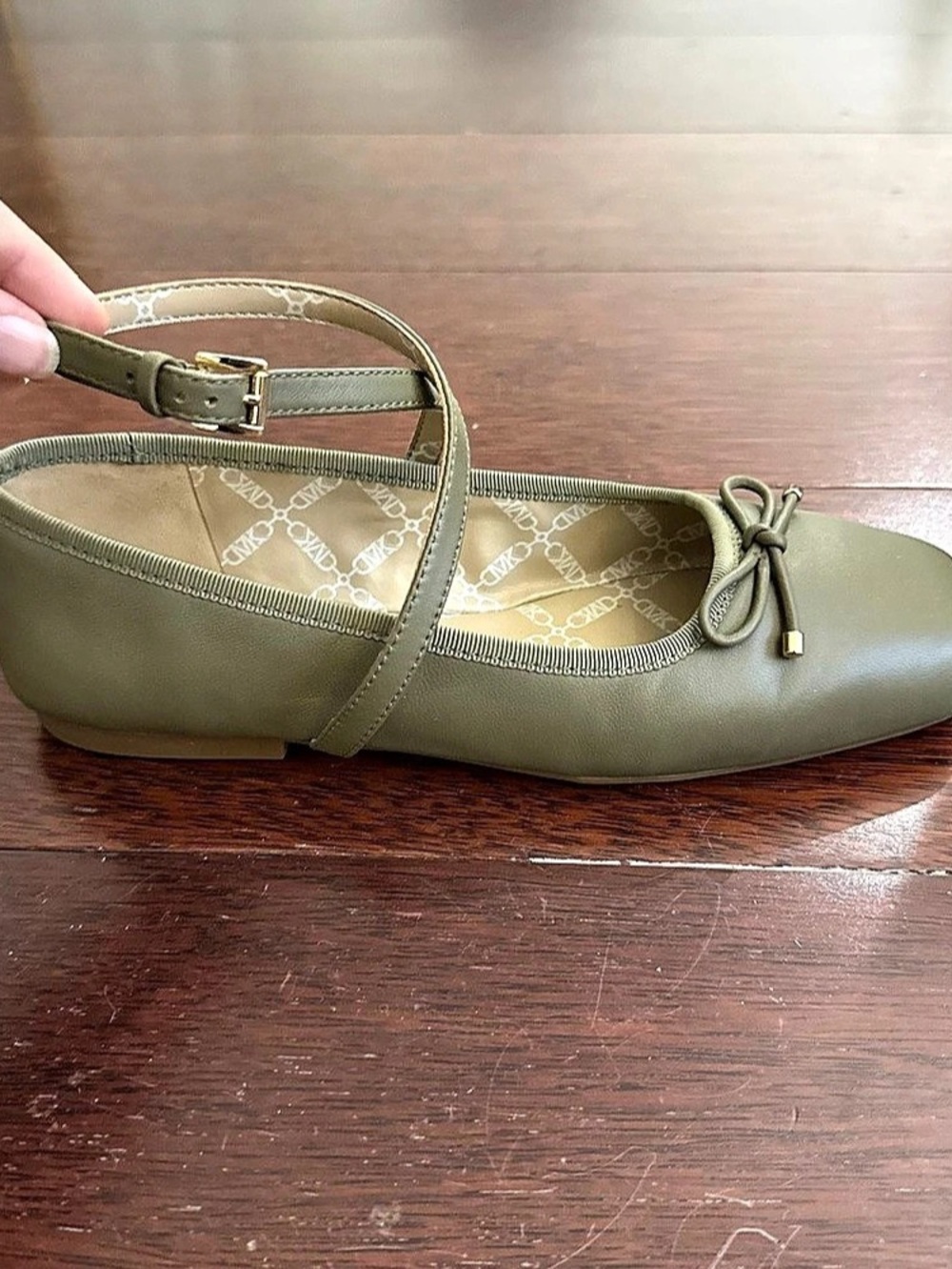 Michael Kors Collette Flex Leather Ballet Flat in Green